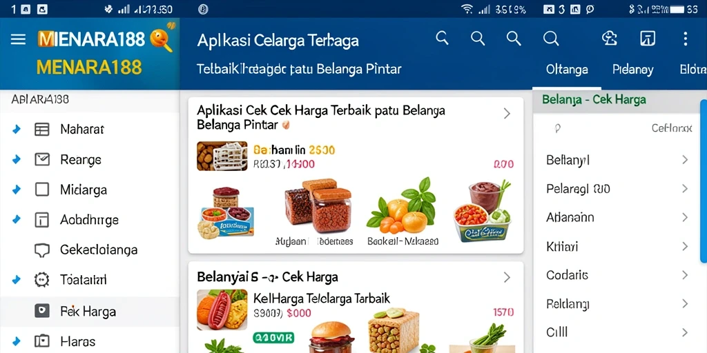 Antarmuka aplikasi MENARA188 yang intuitif dan fungsional untuk Cek Harga.