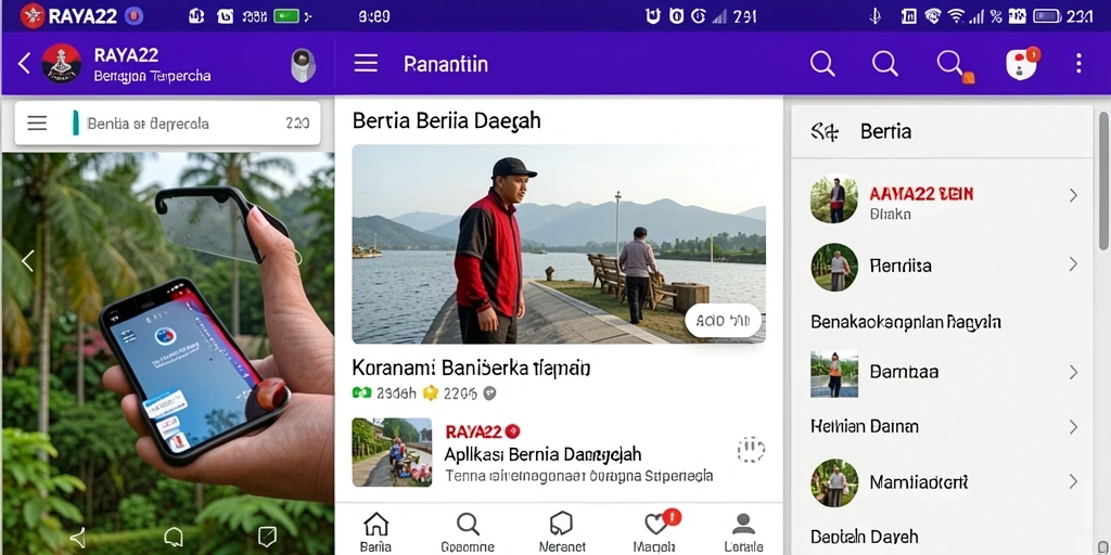 Antarmuka RAYA22 yang intuitif menampilkan berita daerah terlengkap.